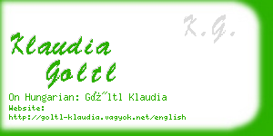 klaudia goltl business card